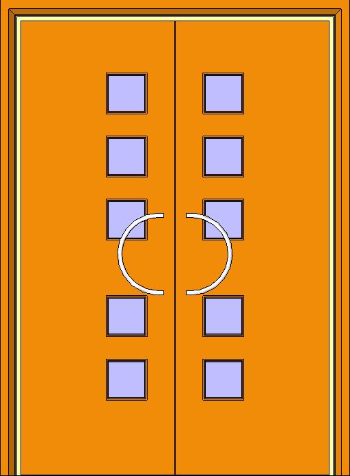 Int Double Door w glass 3 revit family free download