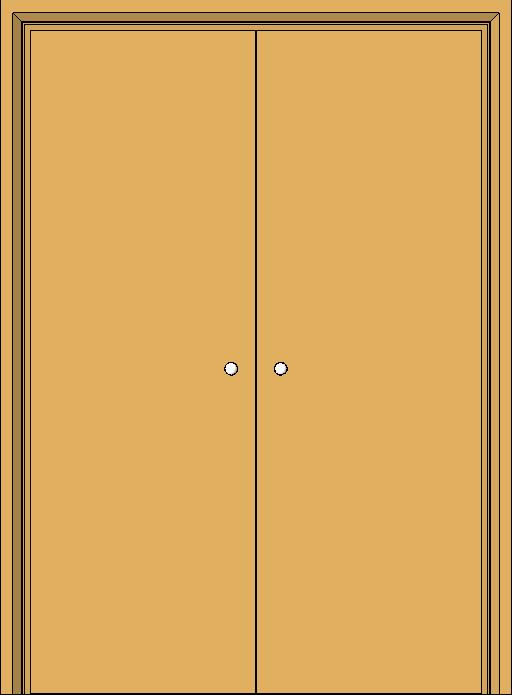 Int Double Flush Door revit family free download