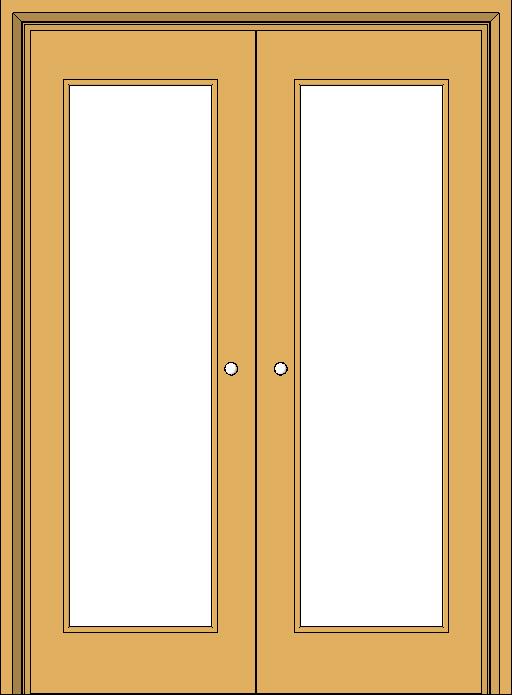 Int Double Full Glass Door revit family free download