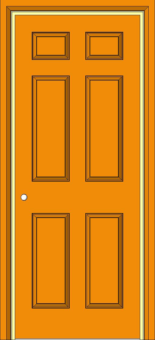 Int Single 6 Panel Door revit family free download
