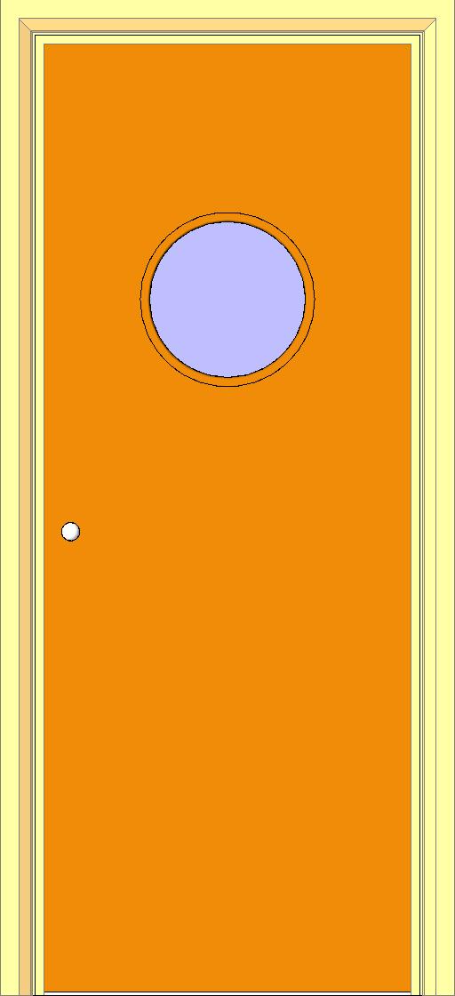 Int Single Door w round vision light revit family free download