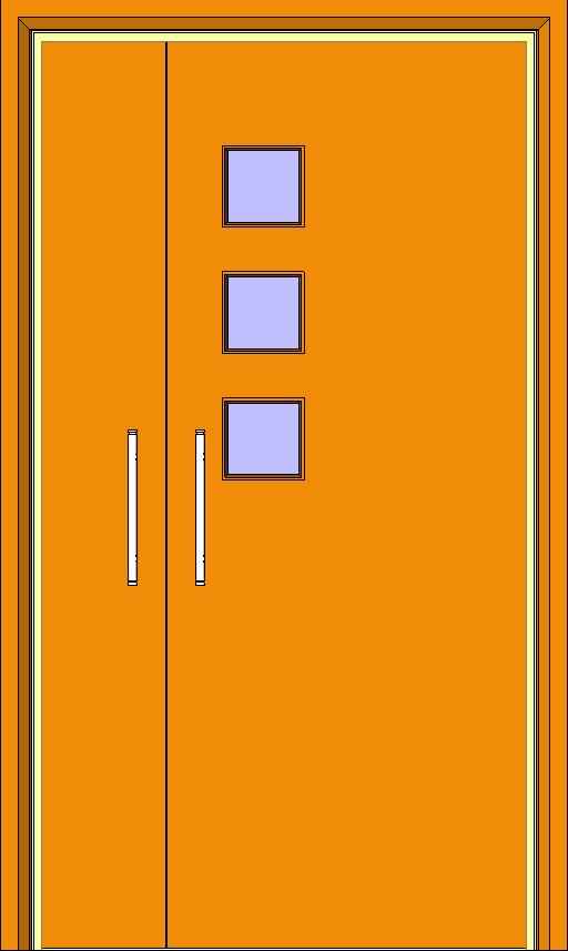 Int Unequal Door w Vision Light revit family free download