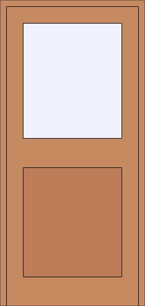 Partly Glazed Door revit family free download