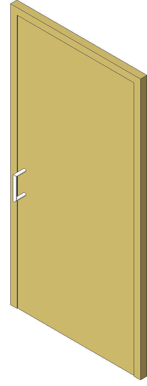 Singl Narrow Frame Door revit family free download