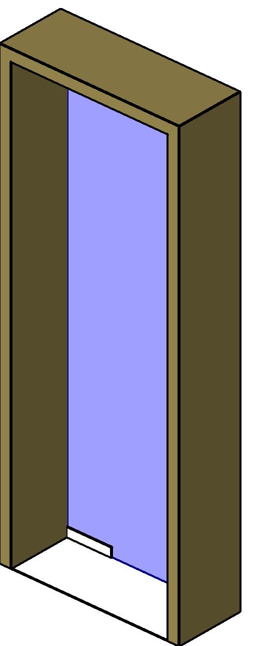 Singl Standard Frame Door w Glass revit family free download