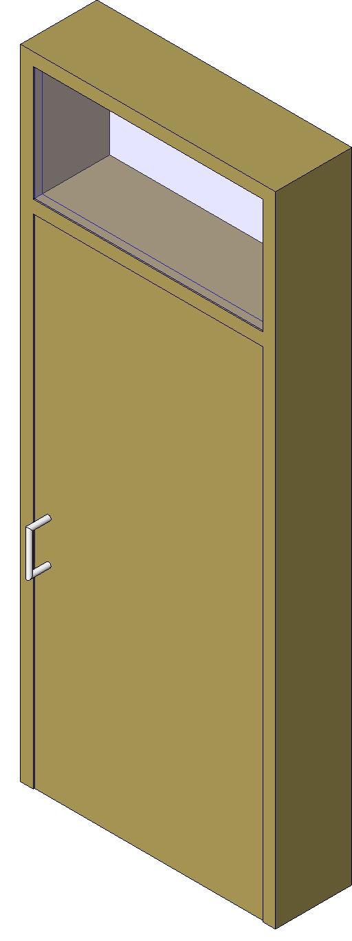 Singl Standard Frame Door w Vent revit family free download