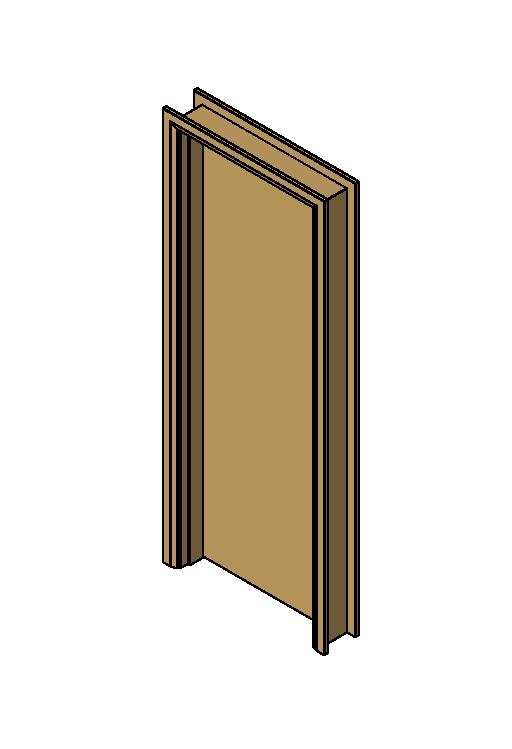 Single - Timber Frame Door revit family free download