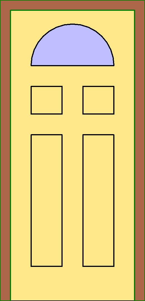 Single Decorative Door 5 Panel revit family free download