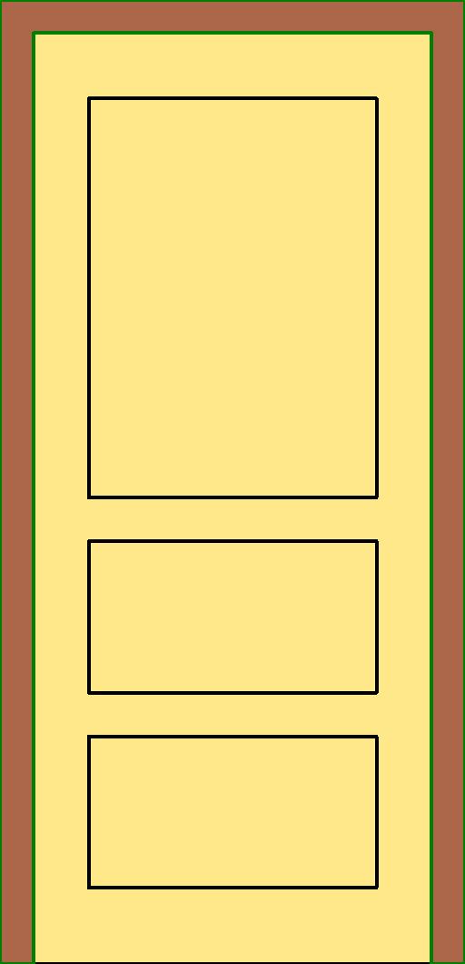 Single Door 3 Panel revit family free download