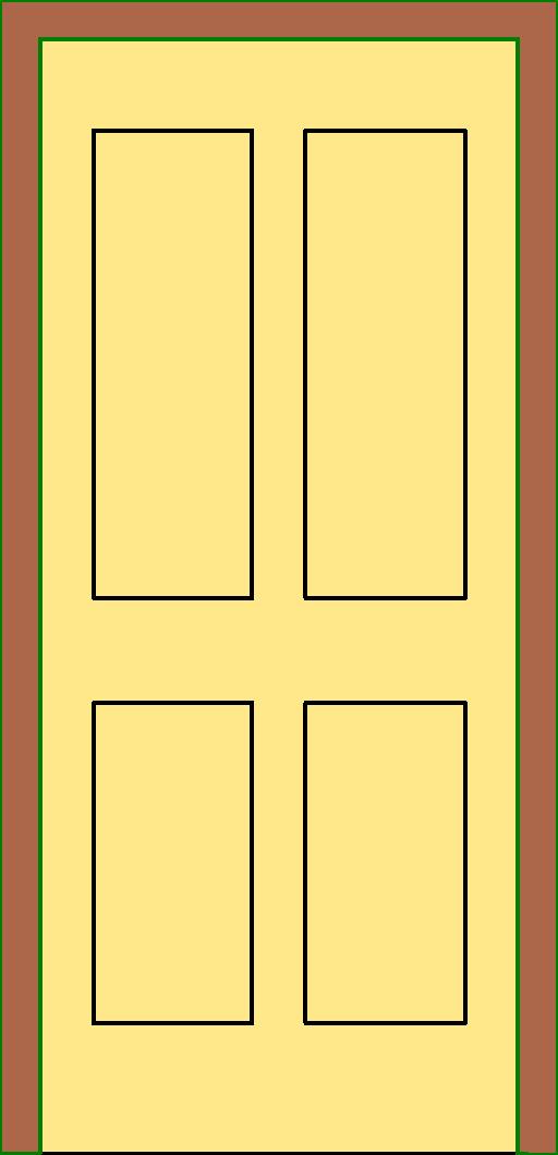 Single Door 4 Panel revit family free download