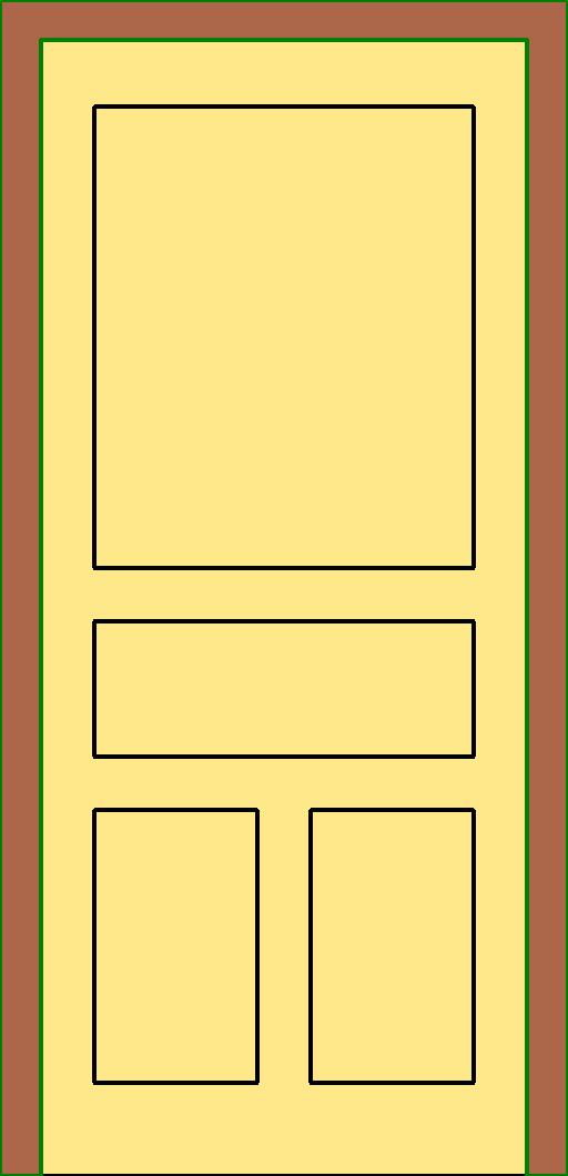 Single Door 4 Panel 2 revit family free download