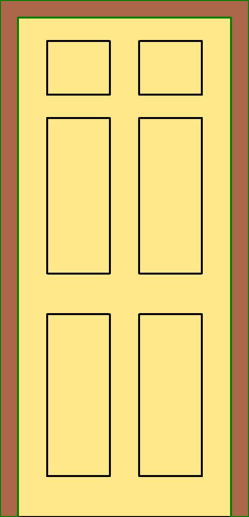 Single Door 6 Panel revit family free download