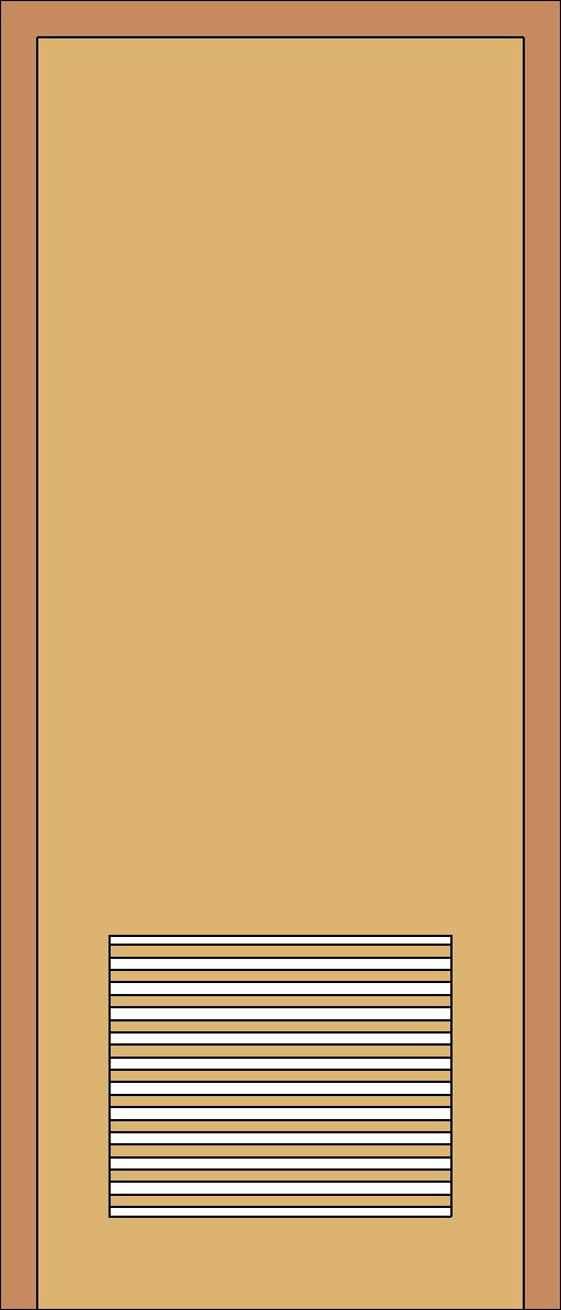 Single Shutter Door with Louvers revit family free download
