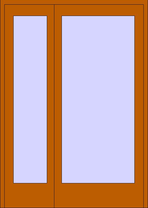 Unequal Single Panel Door revit family free download