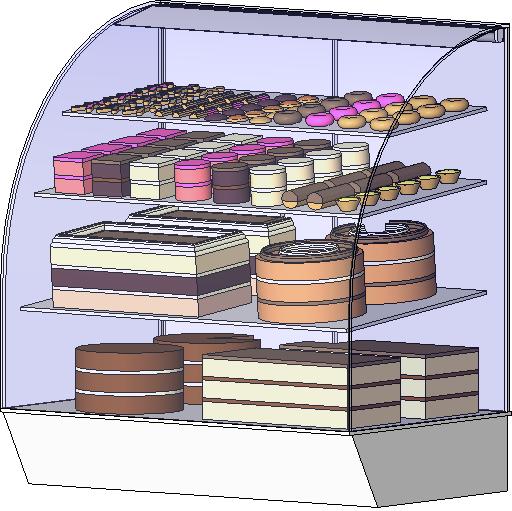 Cake Display Unit revit family free download