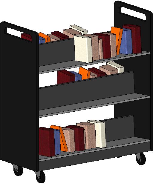 Library Book Truck revit family free download