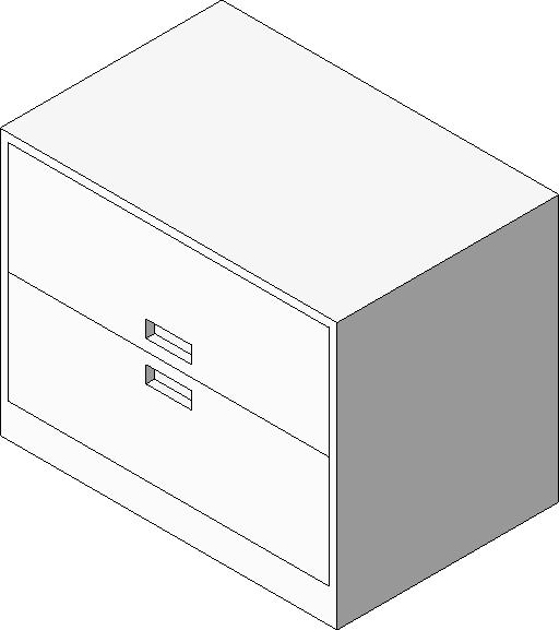 Cabinet File Lateral 2 Drawer revit family free download