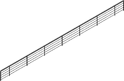 900mm Steel Wire W Pipe Railing revit family free download