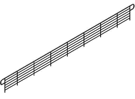 Handrail - Pipe w Extensions revit family free download