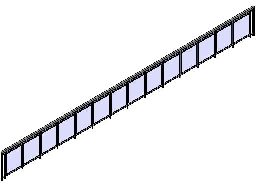 Handrail w Glass Panel revit family free download