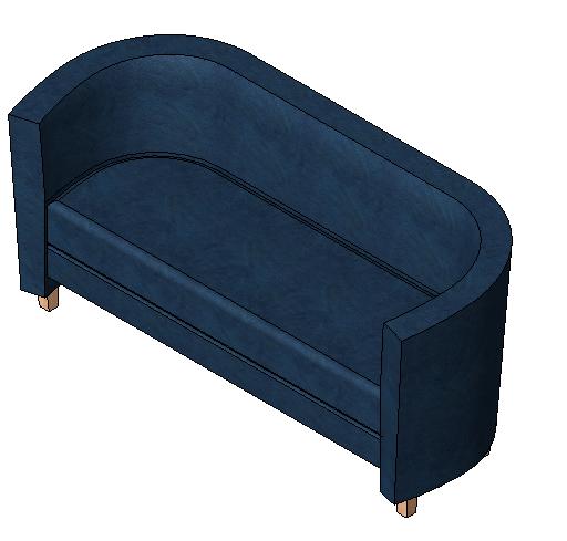 Crescent Sofa revit family free download