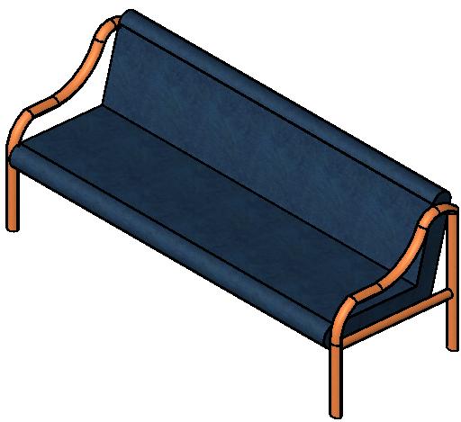 Triple Seater Sofa 1 revit family free download
