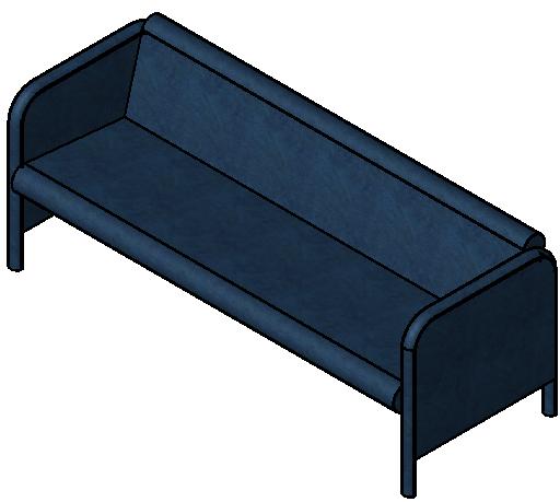 Triple Seater Sofa 2 revit family free download