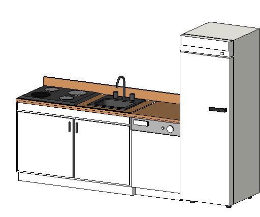 Kitchenette Medium revit family free download