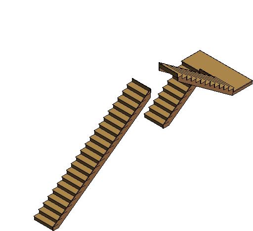 Residential Left Saddled Stair revit family free download