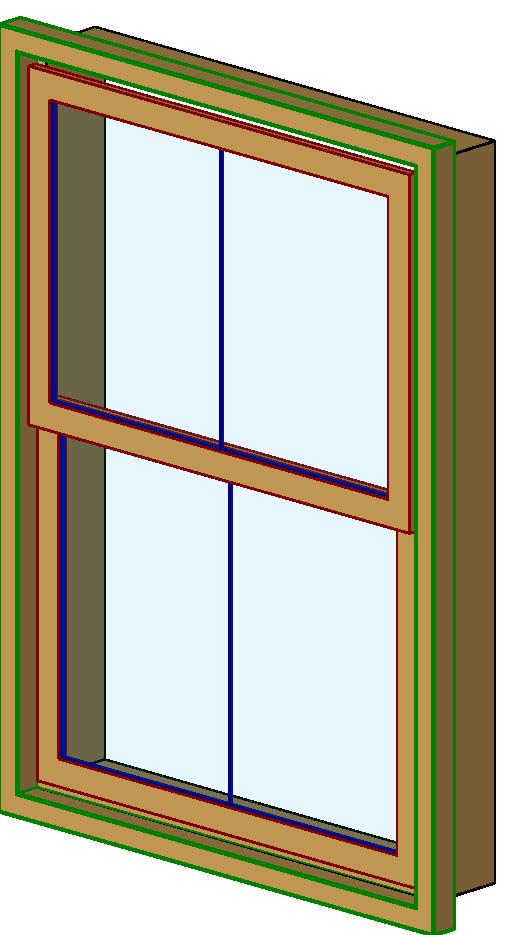 Double Hung - 1L Window revit family free download