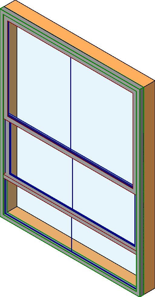 Double Hung - 1LT  Window revit family free download