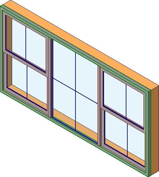Double Hung - 3L Window revit family free download