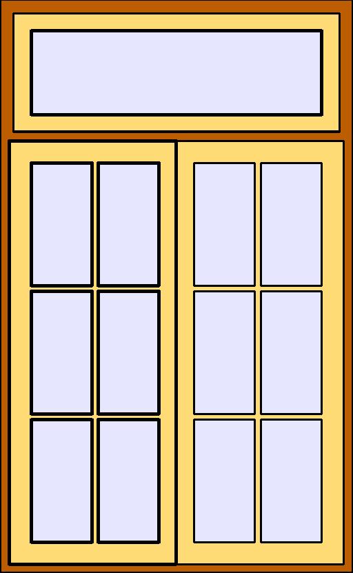 Double Shutter(Mullions) Window  with Openable Glass revit family free download