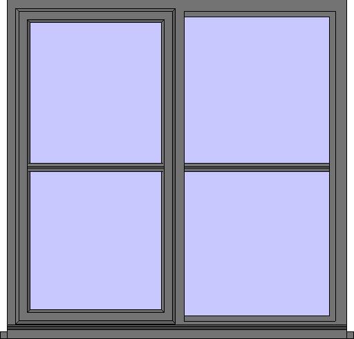 Horz Bar Dbl Window revit family free download
