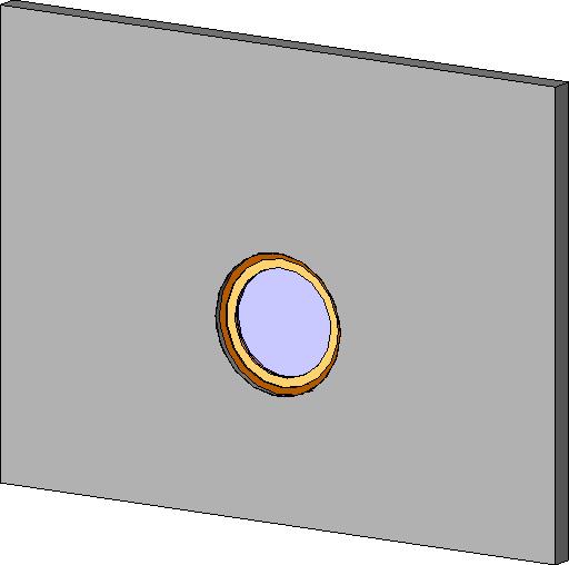 Round Window with Pivot revit family free download