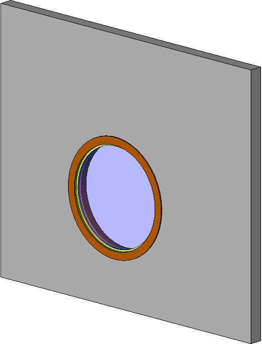 Round Window with Trim revit family free download