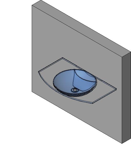 Sink Bathroom Wall Hung 2 revit family free download