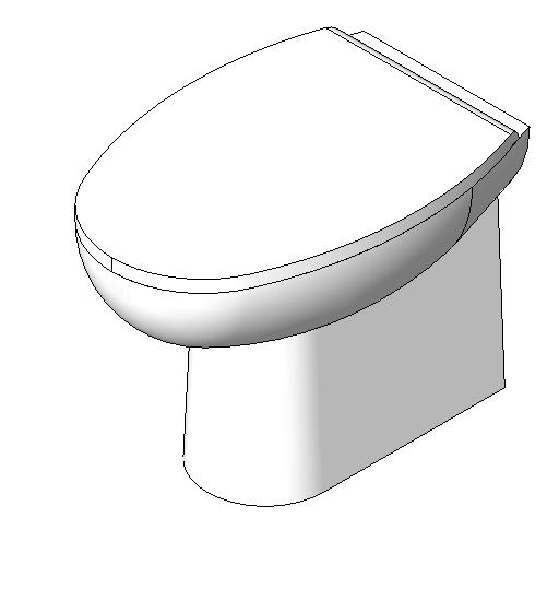 WC Walled Mounted revit family free download