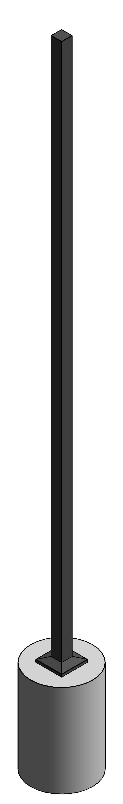 Exterior Pole and Base TME revit family free download