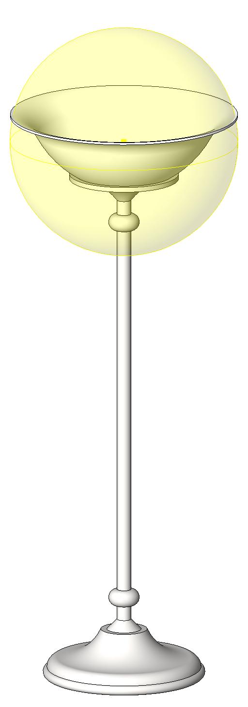 Lamp Floor Fluted Torchiere revit family free download