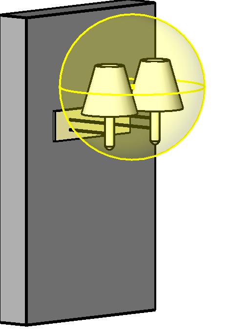 Lamp Wall 2 Lamp Mission revit family free download