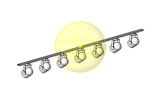 Track Light Adjustable TME revit family free download