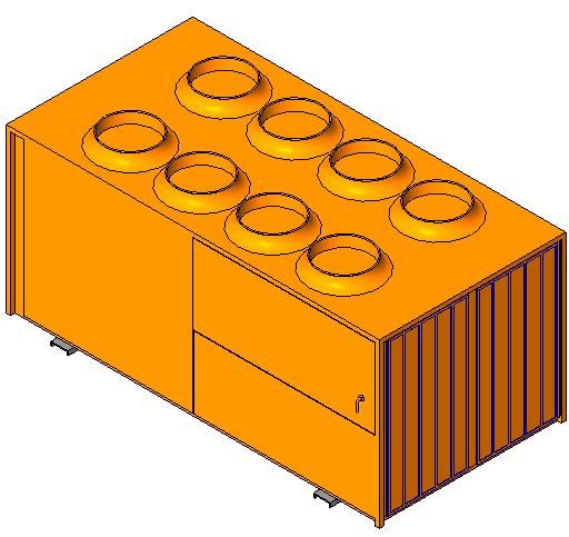 Chiller Liquid Air Cooled 80Ton revit family free download