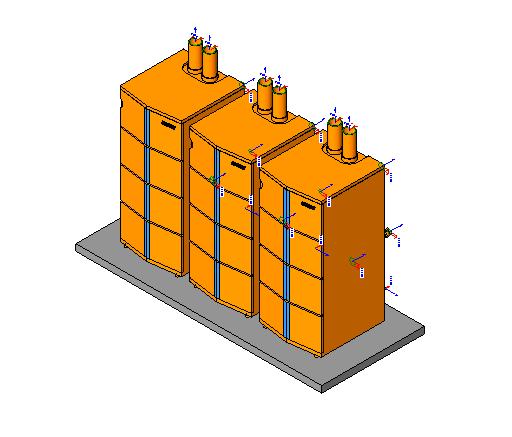 3B Multiple Boiler revit family free download