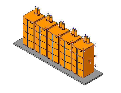 5B Multiple Boiler revit family free download