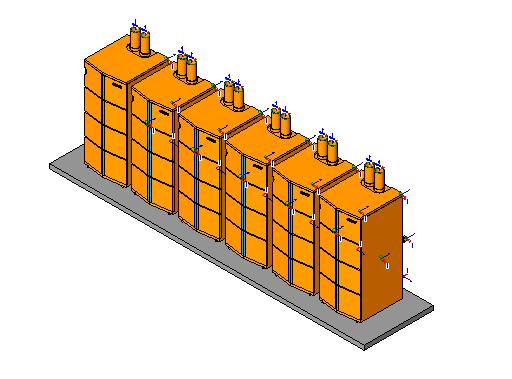 6B Multiple Boiler revit family free download