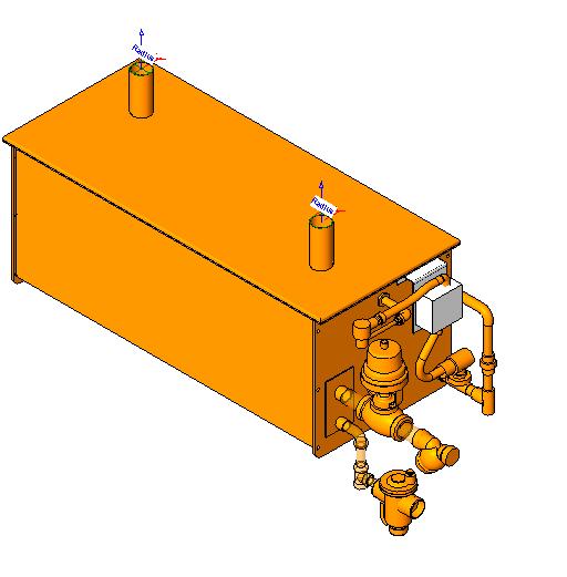 Air Humidifier Dual 2IN Steam Vent revit family free download