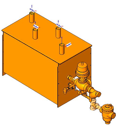 Air Humidifier Quad 2IN Steam Vent revit family free download