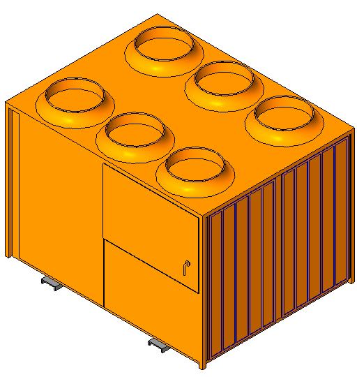 Chiller Liquid Air Cooled 60Ton revit family free download