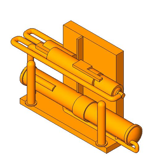 Chiller Rotary Water Cooled RTUA 125 revit family free download